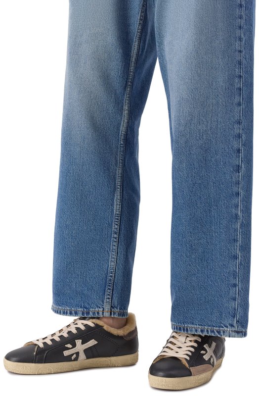 Кожаные кеды Steven-D Premiata STEVEND/VAR 7603M Чёрный  STEVEND/VAR 7603M Фото 2