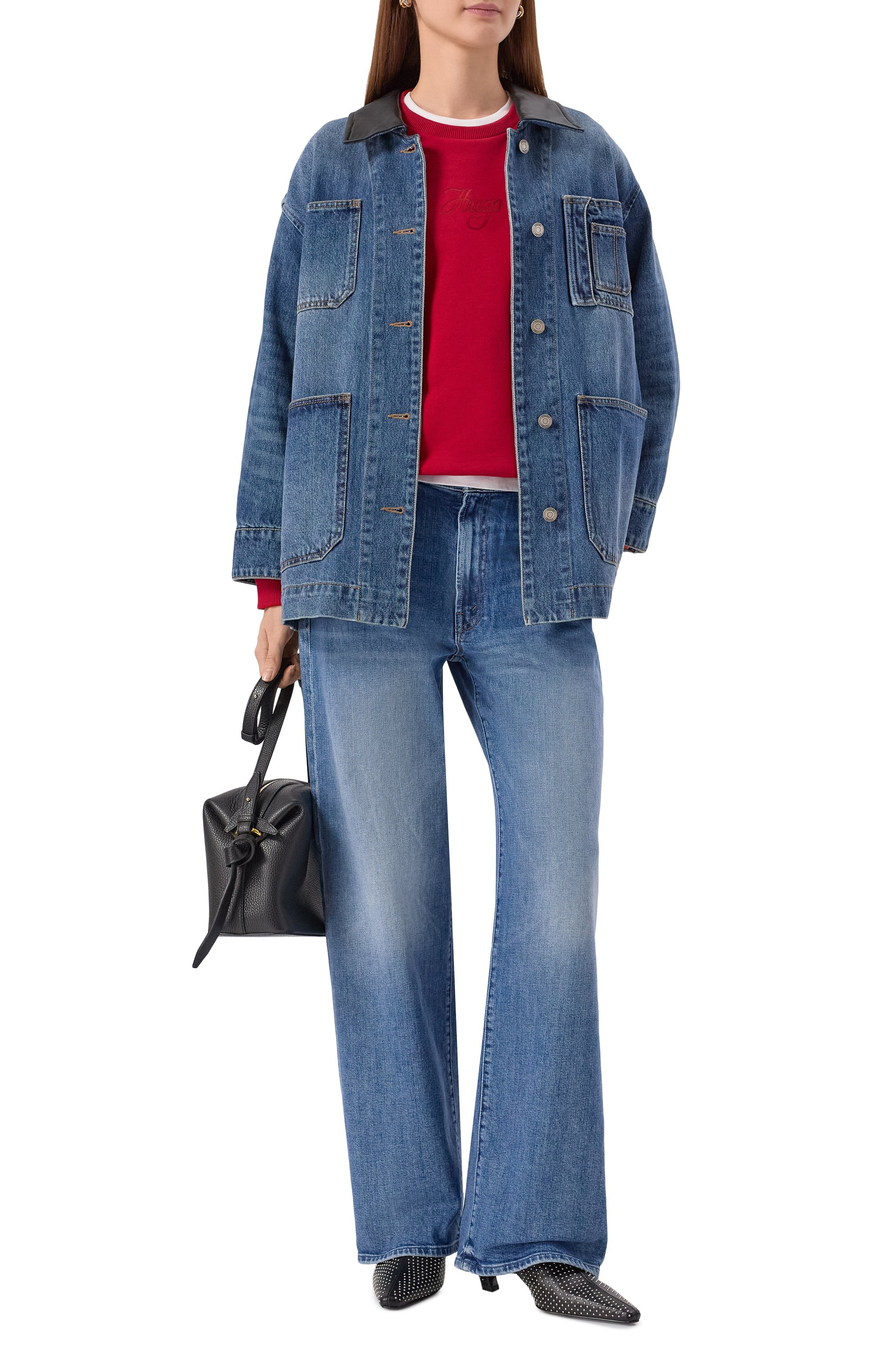 Хлопковый свитшот HUGO, арт. 50550149, фото 2