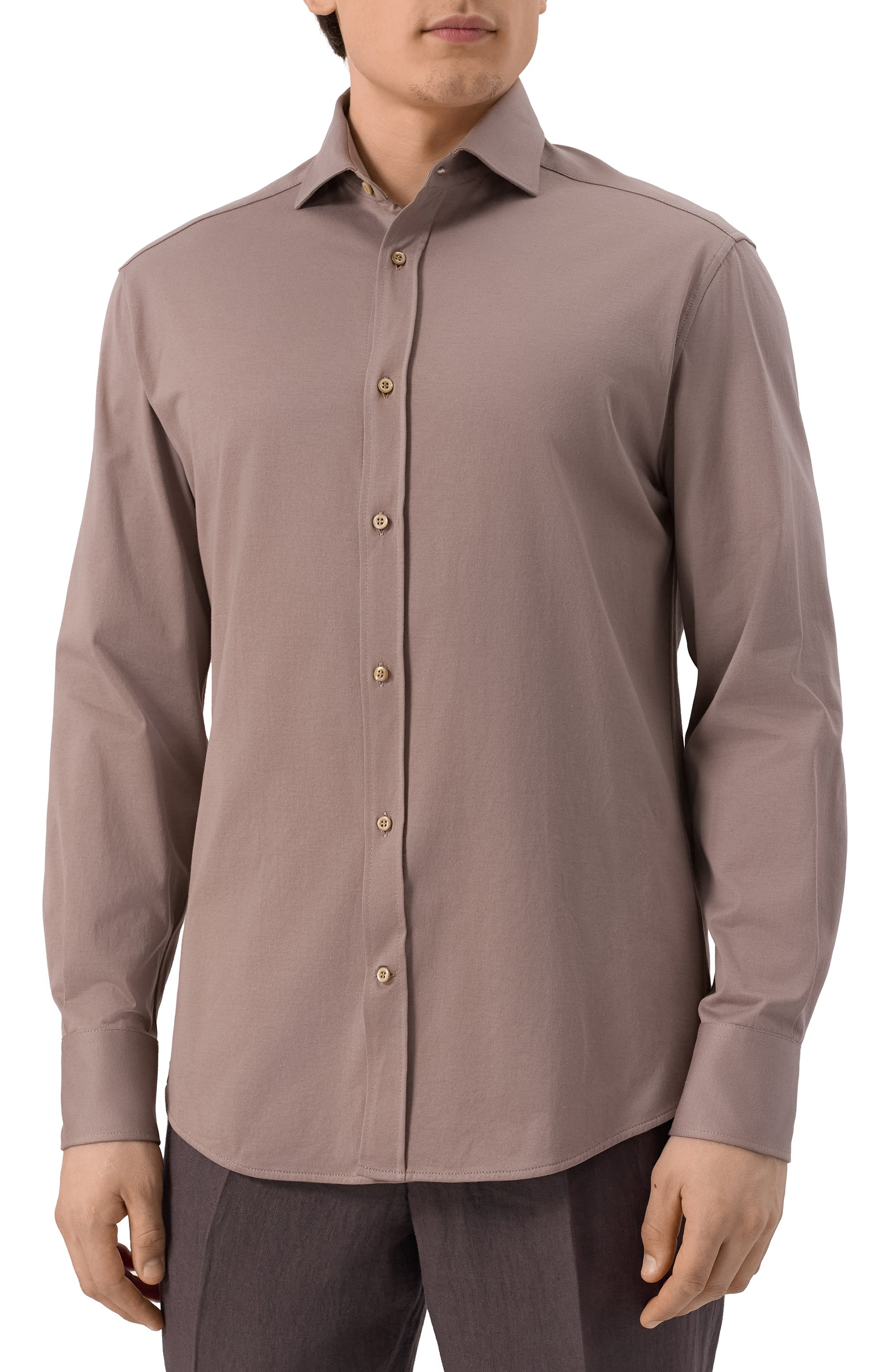 Хлопковая рубашка BRUNELLO CUCINELLI, арт. M0B136686, фото 3