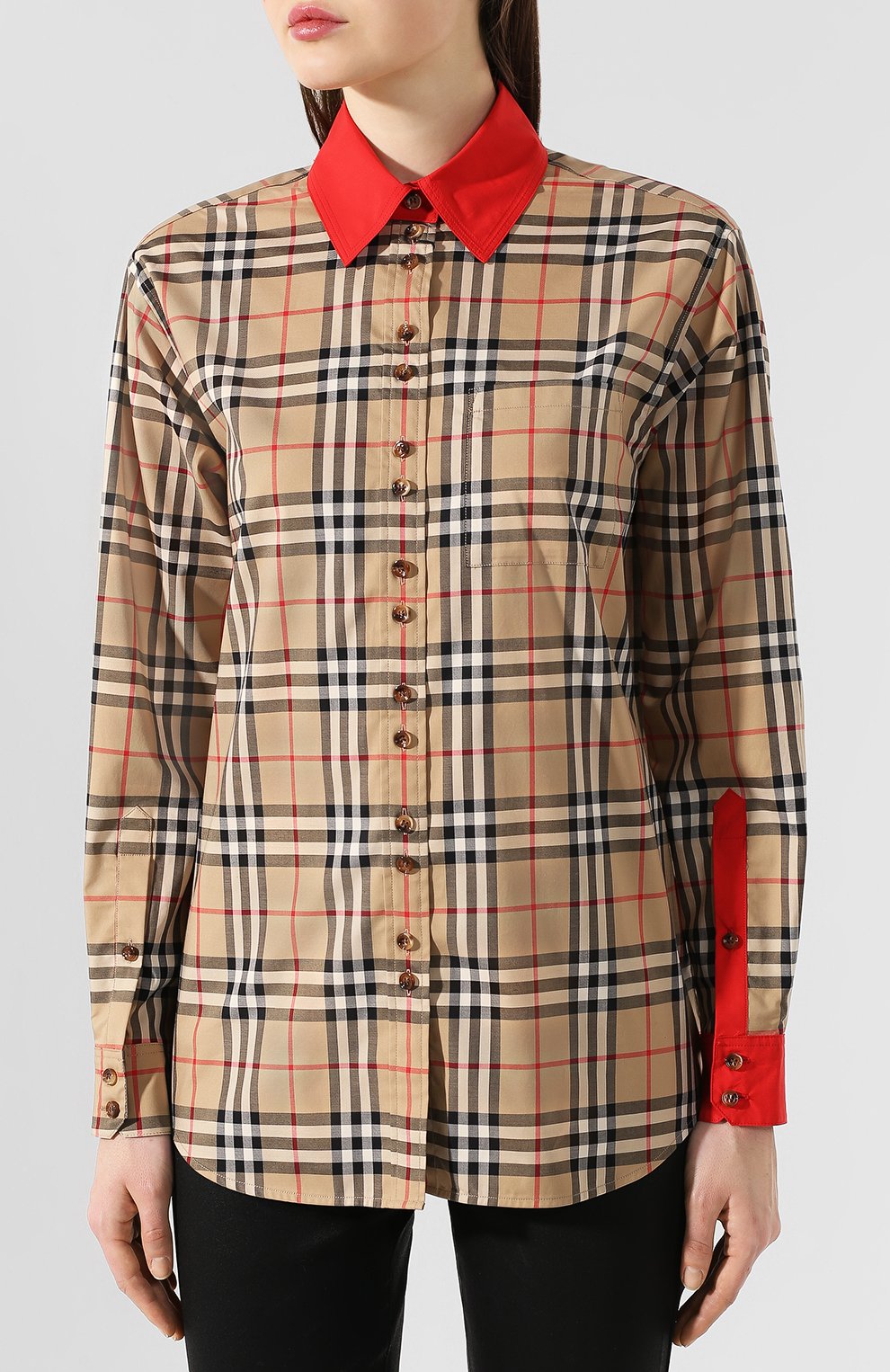 Хлопковая рубашка BURBERRY, арт. 8024251, фото 3