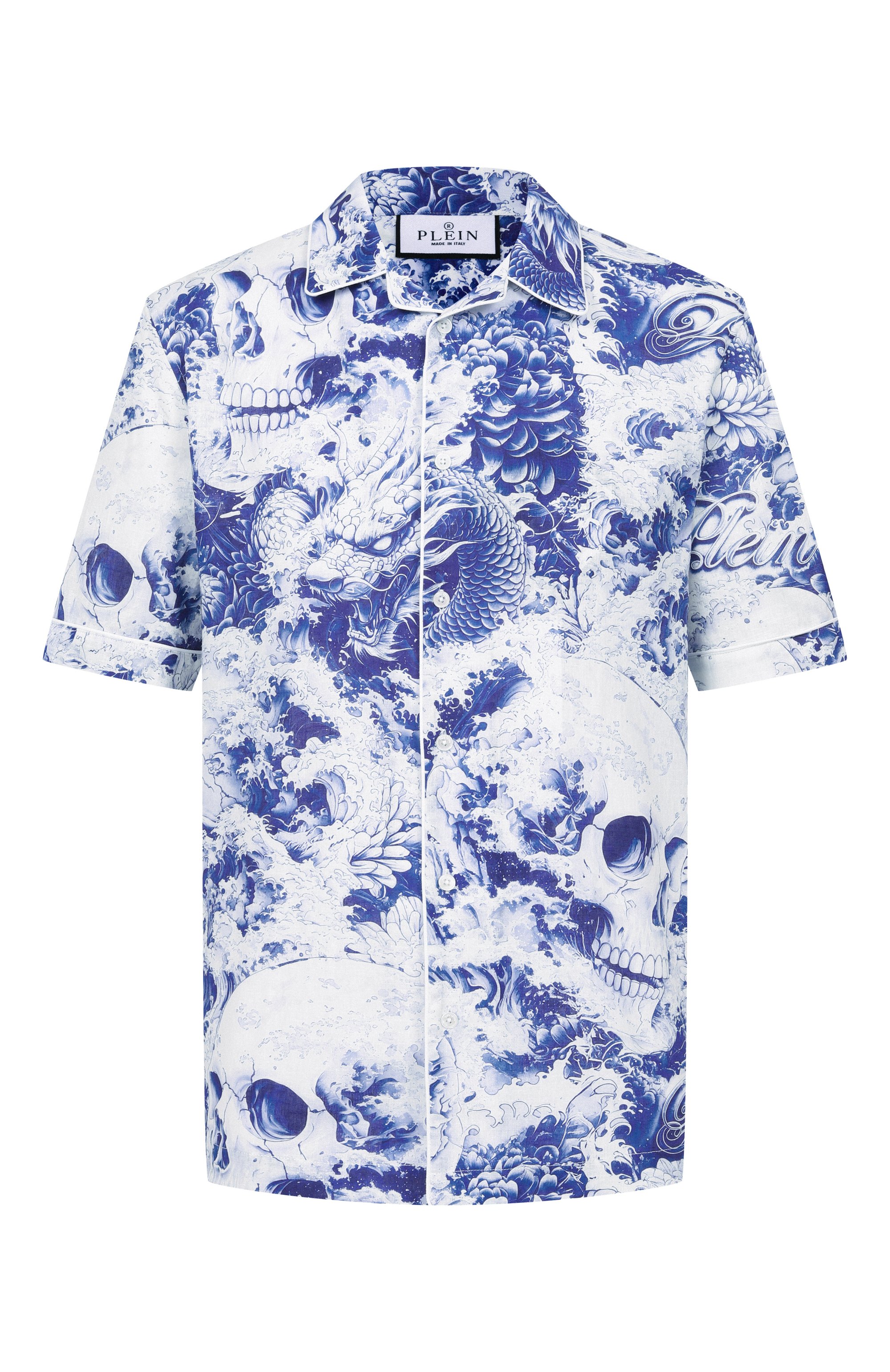 Рубашка изо льна и хлопка PHILIPP PLEIN, арт. SAFC MRP2551 PTE003N, фото 1