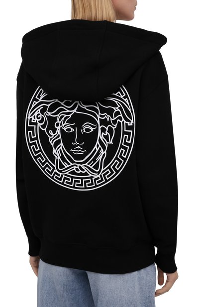 Хлопковая толстовка VERSACE черного цвета по цене 138500 руб., арт. 1001049/1A01174, фото 4 Хлопковая толстовка VERSACE, арт. 1001049/1A01174, фото 4