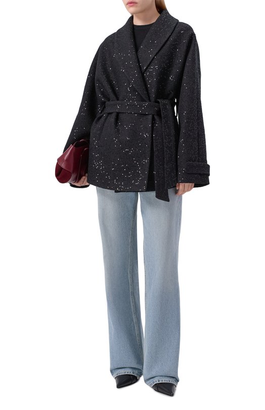 Шерстяное полупальто Seven Lab 225-S-W-00-99-079 Чёрный  225-S-W-00-99-079 Фото 2