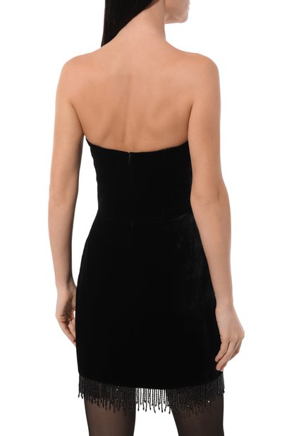 Бархатное платье RASARIO черного цвета по цене 169960 руб., арт. RS24F054DN001, фото 4 Бархатное платье RASARIO, арт. RS24F054DN001, фото 4