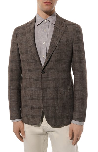 Пиджак из шерсти и хлопка CANALI, арт. 13275/FC05154, фото 3