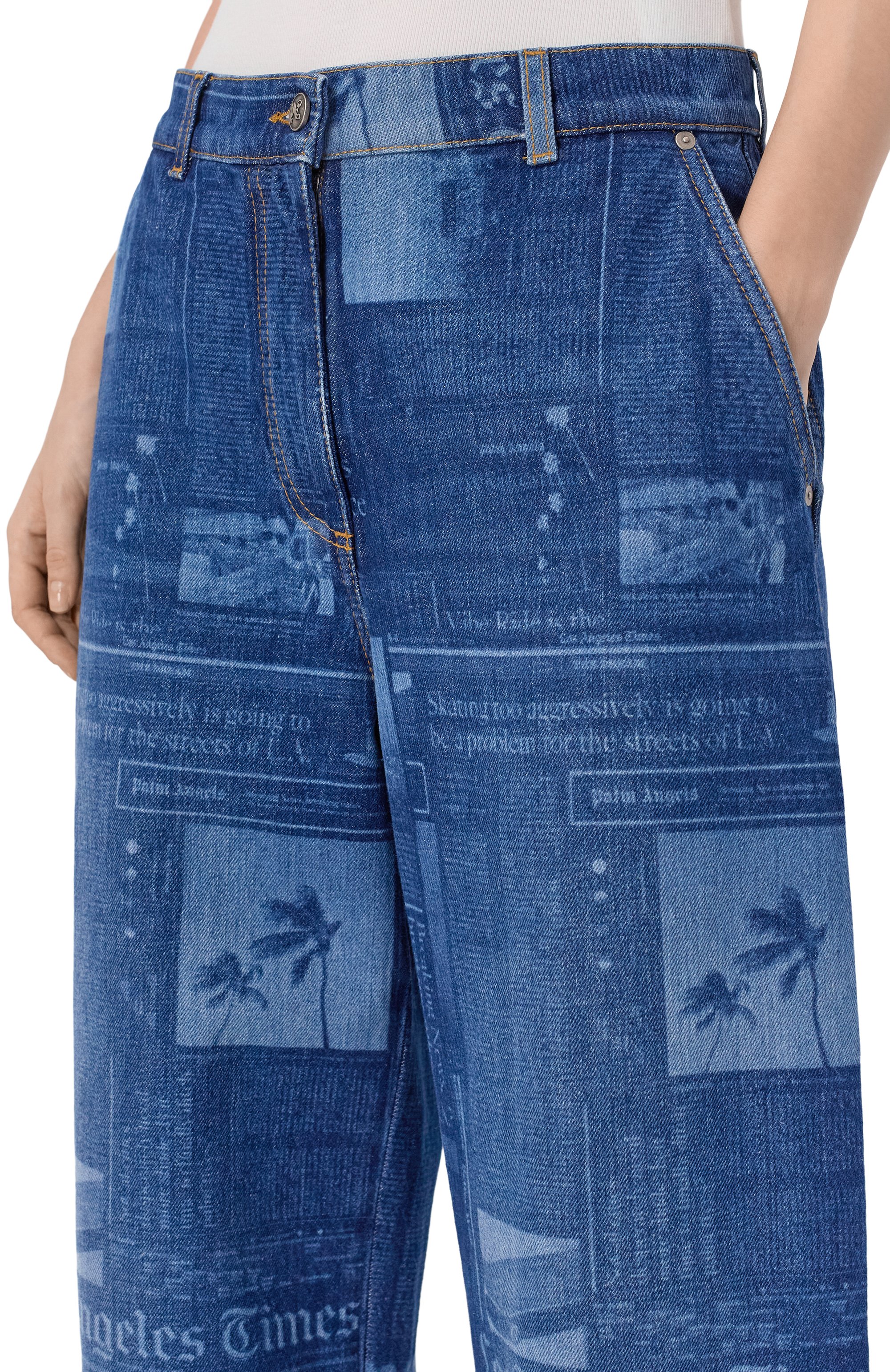 Джинсы PALM ANGELS, арт. PWYB040F25DEN001, фото 5