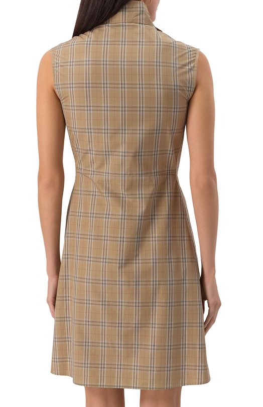 Хлопковое платье Burberry 8106169 Бежевый  8106169 Фото 4