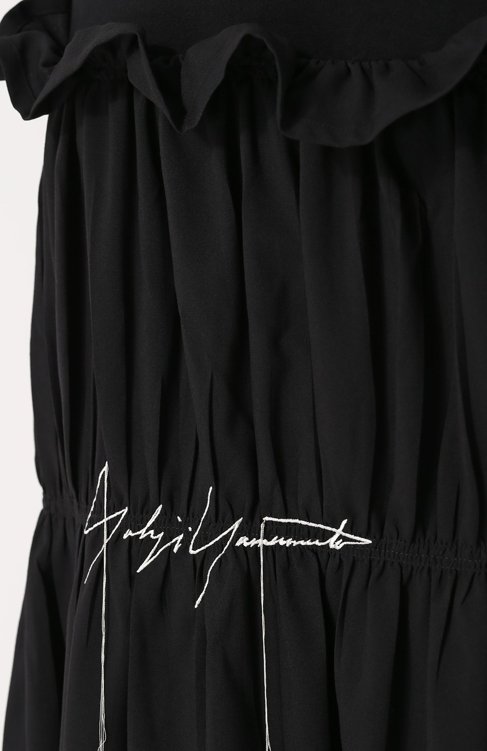 Платье-миди с длинным рукавом и драпировкой YOHJI YAMAMOTO, арт. FK-D17-909, фото 5