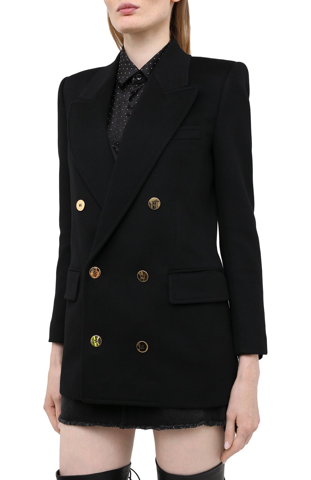 Шерстяной жакет SAINT LAURENT, арт. 630434/Y3A43, фото 3