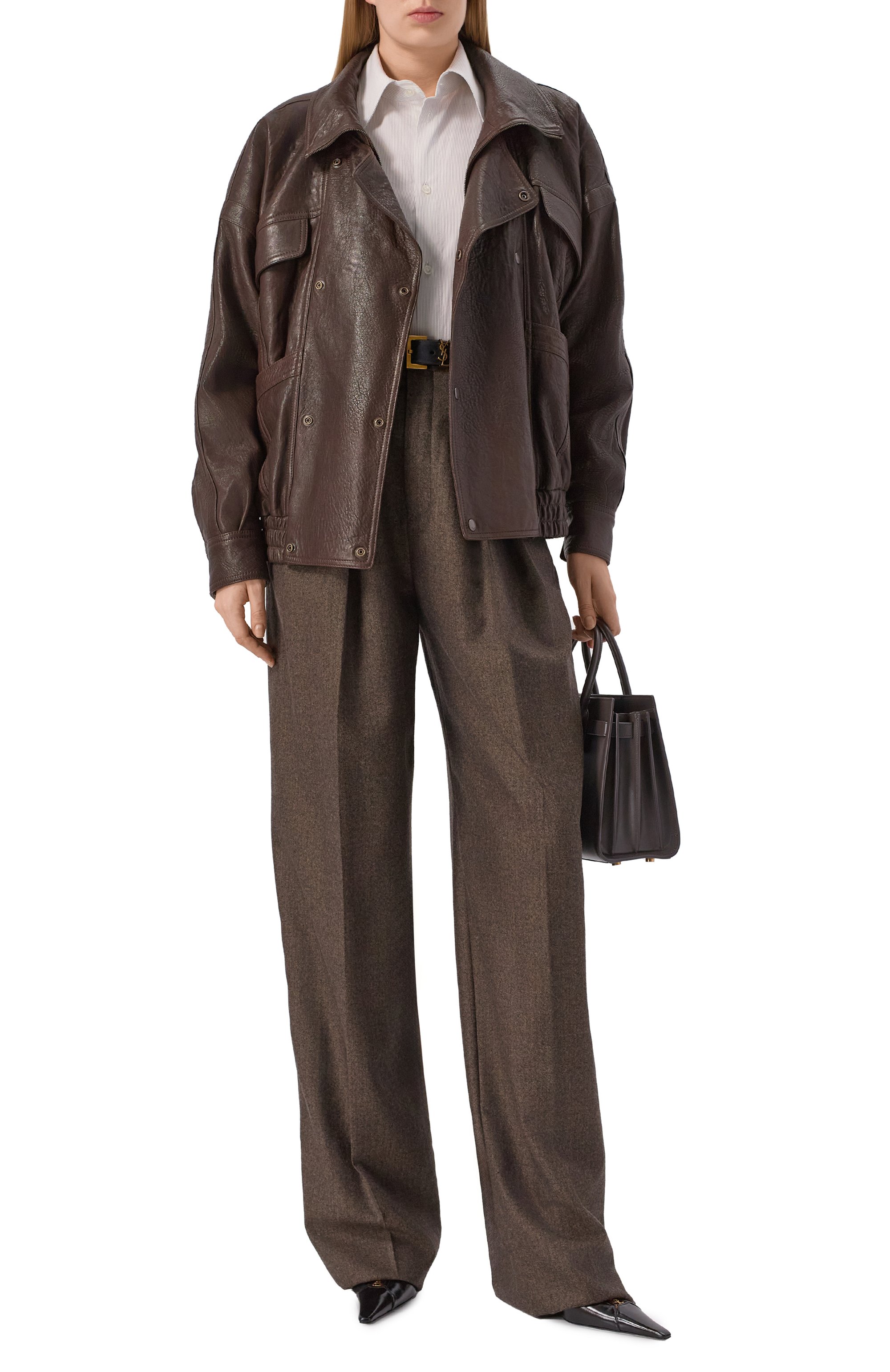 Кожаный бомбер SAINT LAURENT, арт. 836513/YCNF2, фото 2