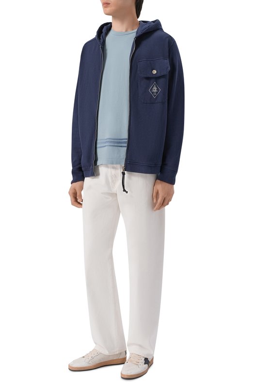 Хлопковая толстовка C.P. Company 20CMSS189A/110337G Синий  20CMSS189A/110337G Фото 2