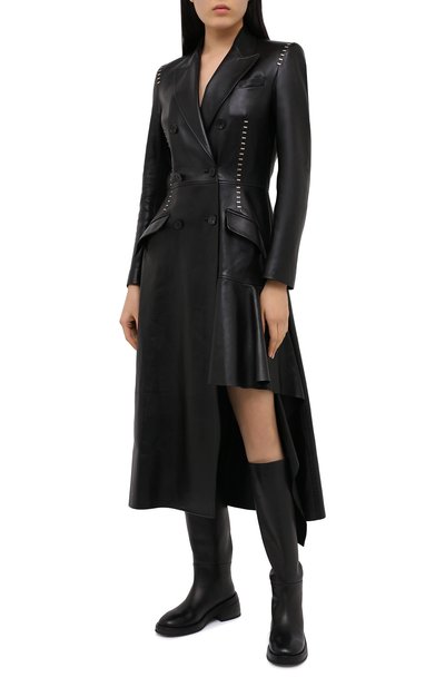 Кожаное пальто ALEXANDER MCQUEEN, арт. 633541/Q5AD9, фото 3