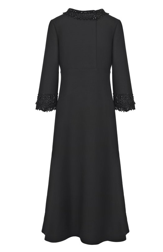 Платье из шерсти и шелка Valentino 8B3VAHS1/1CF Чёрный 8B3VAHS1/1CF
