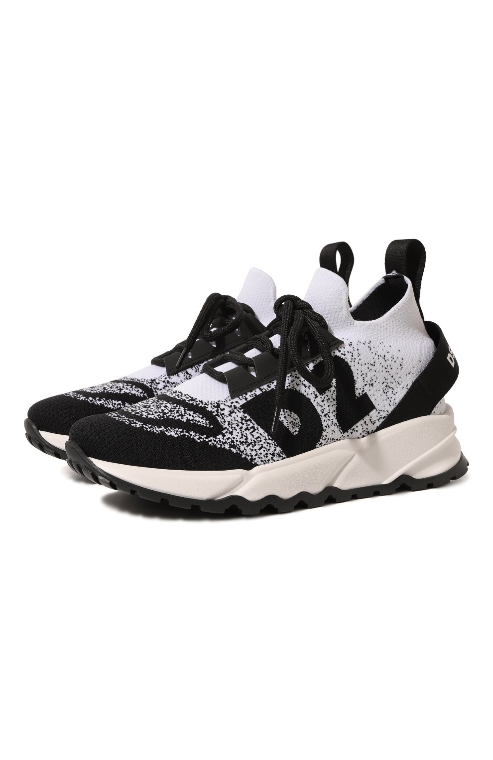 Кроссовки DSQUARED2 черно-белого цвета по цене 39650 руб., арт. 73672/36-40, фото 1 Кроссовки DSQUARED2, арт. 73672/36-40, фото 1