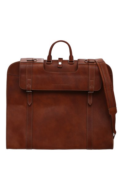Кожаный кофр BRUNELLO CUCINELLI коричневого цвета по цене 345500 руб., арт. MBZIU351, фото 4 Кожаный кофр BRUNELLO CUCINELLI, арт. MBZIU351, фото 4