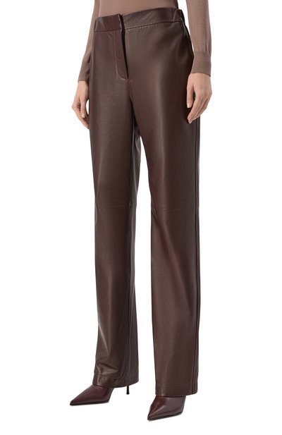 Кожаные брюки MVST коричневого цвета по цене 245000 руб., арт. M25.1PW.L003/SIGMA, фото 3 Кожаные брюки MVST, арт. M25.1PW.L003/SIGMA, фото 3