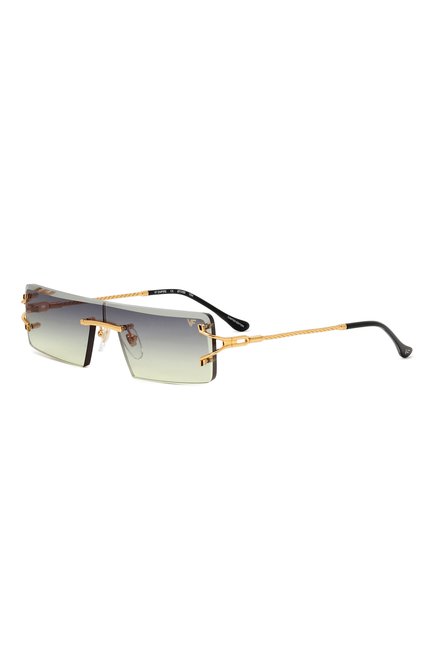 Женские солнцезащитные очки VINTAGE FRAMES, арт. EMPIRE 24KT G0LD/GREEN YELL0W