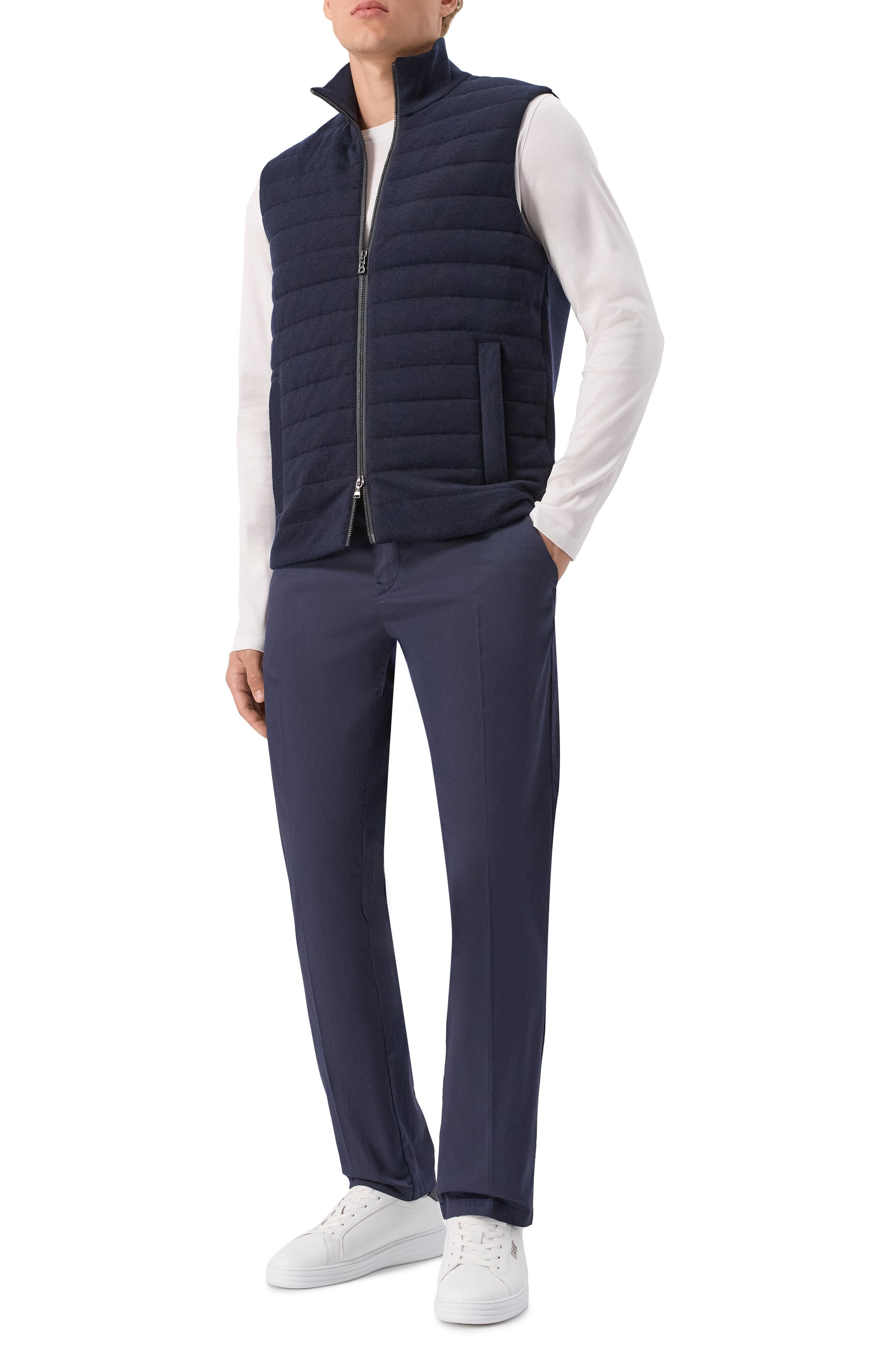 Шерстяной жилет BOGNER темно-синего цвета по цене 72300 руб., арт. 38599426, фото 2 Шерстяной жилет BOGNER, арт. 38599426, фото 2