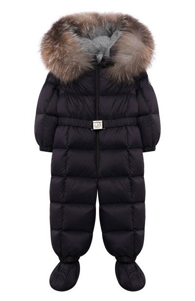 Пуховый комбинезон с мехом MONCLER, арт. G2-951-1G506-02-53079/9-12M, фото 1