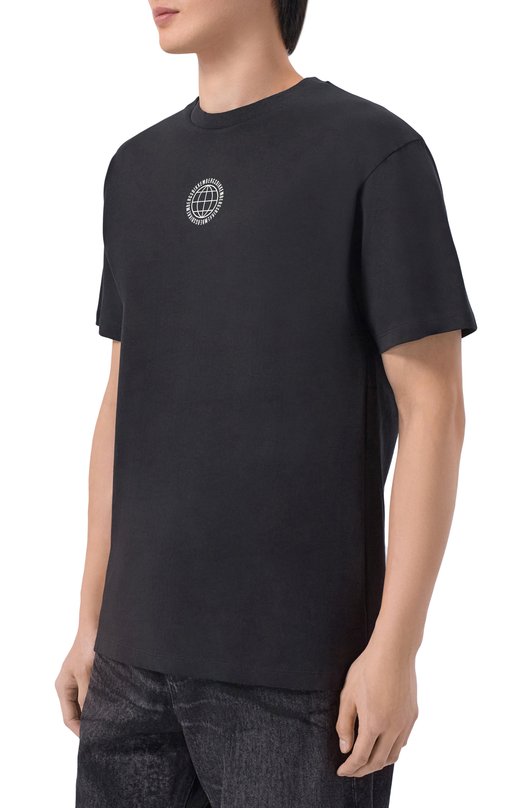 Хлопковая футболка Dirk Bikkembergs BMT1566 Чёрный  BMT1566 Фото 3