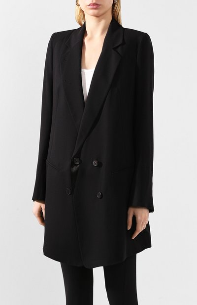 Шерстяное пальто ANN DEMEULEMEESTER черного цвета по цене 136500 руб., арт. 2001-1102-P-170-099, фото 3 Шерстяное пальто ANN DEMEULEMEESTER, арт. 2001-1102-P-170-099, фото 3