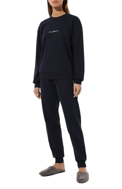 Хлопковая пижама EMPORIO ARMANI темно-синего цвета по цене 16050 руб., арт. 164852/CS290, фото 2 Хлопковая пижама EMPORIO ARMANI, арт. 164852/CS290, фото 2