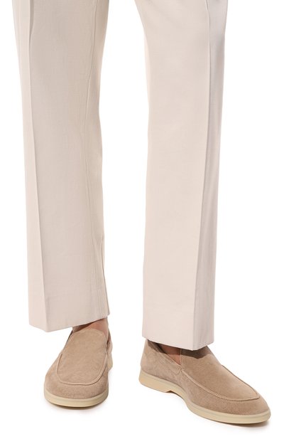 Замшевые лоферы H`D`S`N BARACCO бежевого цвета по цене 43950 руб., арт. PANAREA.45*, фото 3 Замшевые лоферы H`D`S`N BARACCO, арт. PANAREA.45*, фото 3