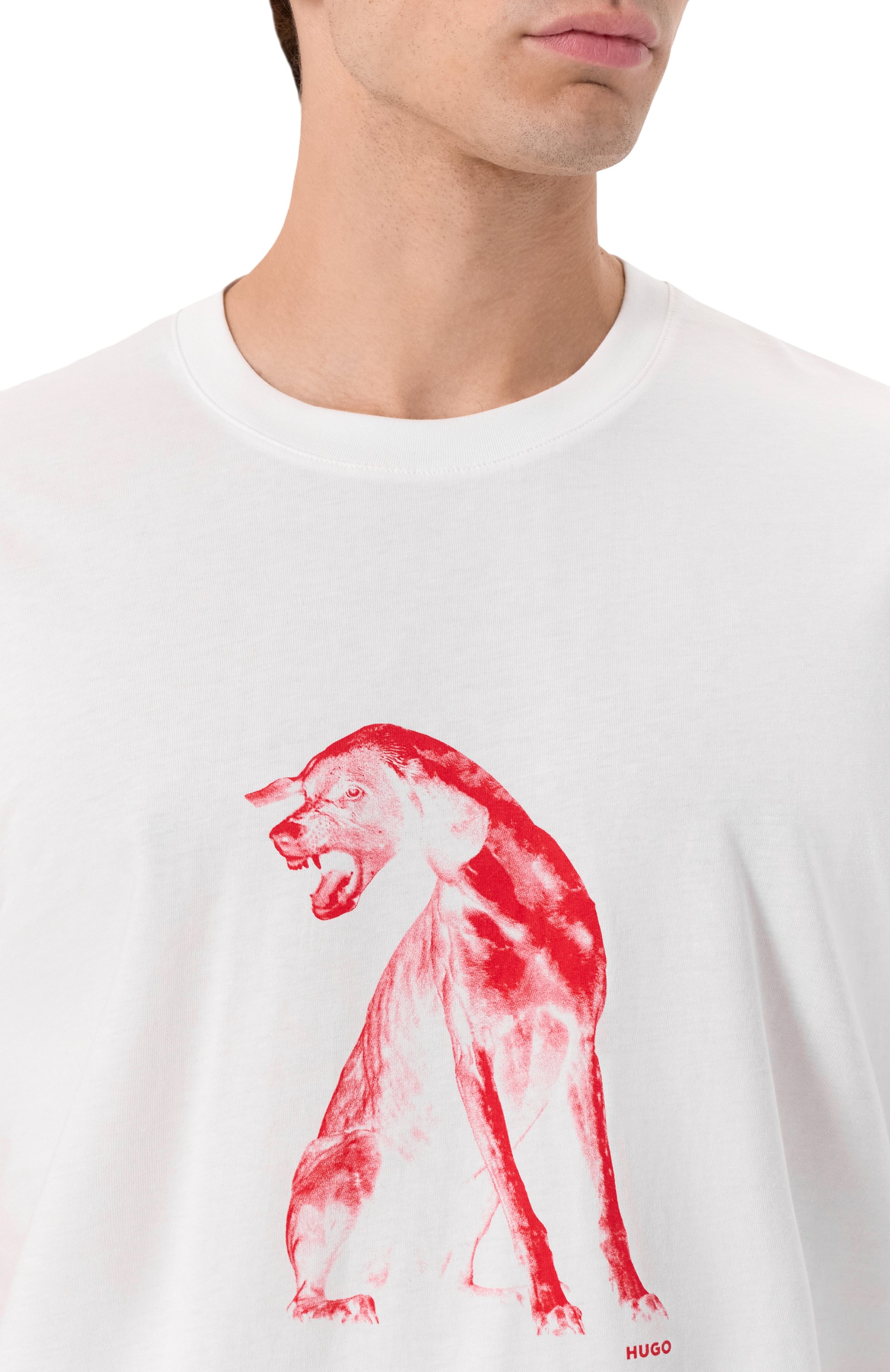 Хлопковая футболка HUGO, арт. 50548557, фото 5