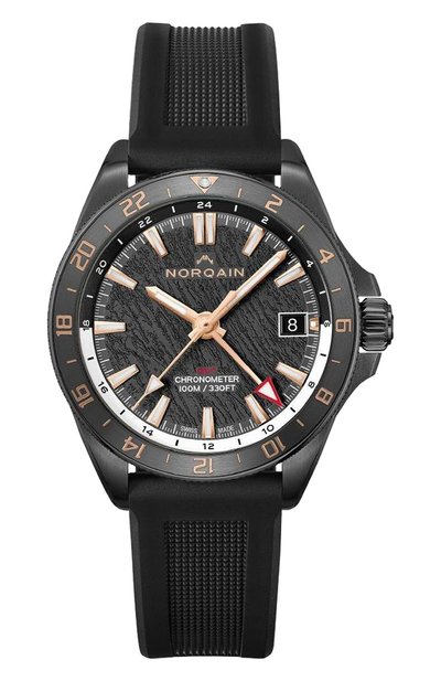 Мужские часы adventure neverest gmt glacier black NORQAIN, арт. NNB1100BC1CG/BGL113/15BR.18B