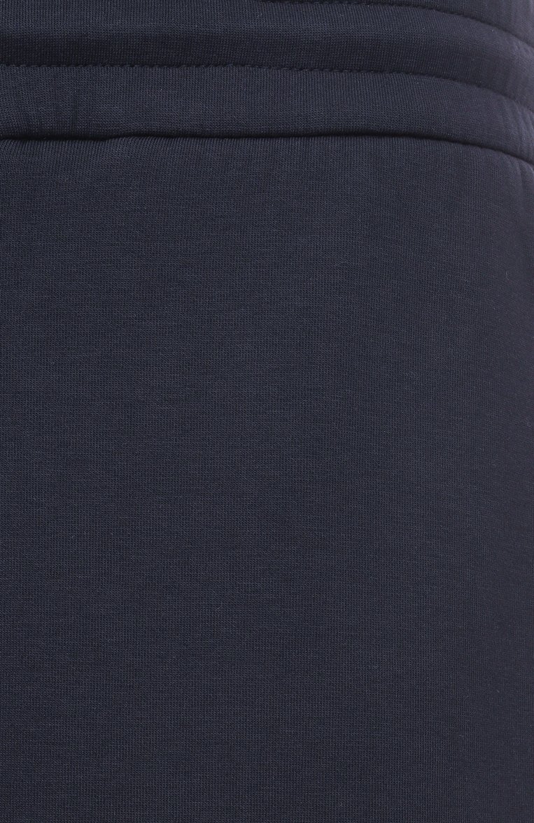 Мужские хлопковые джоггеры EMPORIO ARMANI темно-синего цвета, арт. EM001746/AF10013 | Фото 6 (Длина (брюки, джинсы): Стандартные; Материал внешний: Хлопок, Синтетический материал; Силуэт М (брюки): Джоггеры; Стили: Спорт-шик)