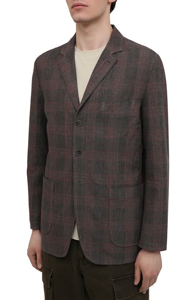 Пиджак из хлопка и льна ASPESI коричневого цвета по цене 45300 руб., арт. S1 A CJ01 G403, фото 3 Пиджак из хлопка и льна ASPESI, арт. S1 A CJ01 G403, фото 3