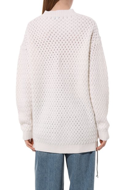 Свитер из шерсти и кашемира GIUSEPPE DI MORABITO белого цвета по цене 89950 руб., арт. PF23250KN-264, фото 4 Свитер из шерсти и кашемира GIUSEPPE DI MORABITO, арт. PF23250KN-264, фото 4