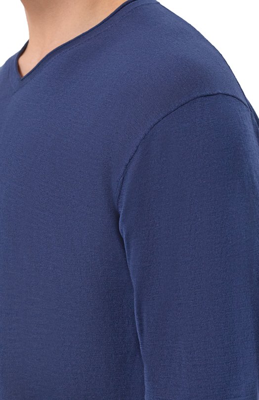 Пуловер из шелка и хлопка 12 STOREEZ 137281 Синий  137281 Фото 5