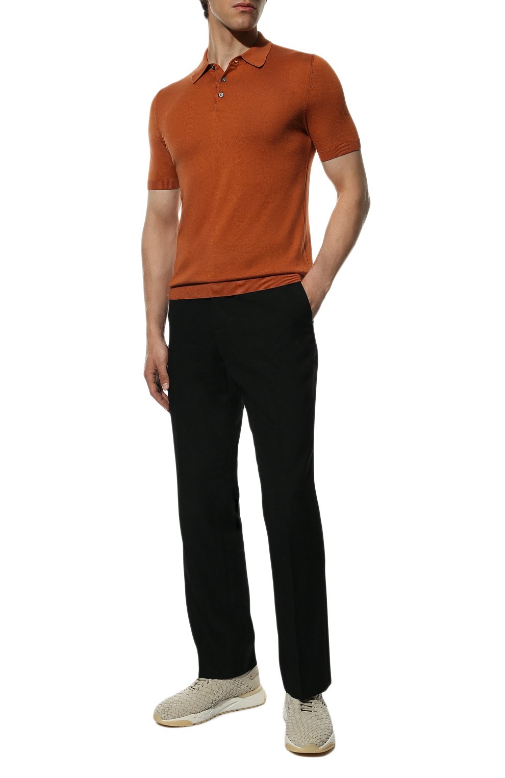 Поло из хлопка и шелка ANDREA CAMPAGNA, арт. P22-111, фото 2