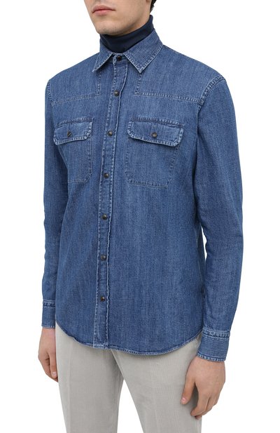 Джинсовая рубашка ZEGNA, арт. UVX46/STT3, фото 3