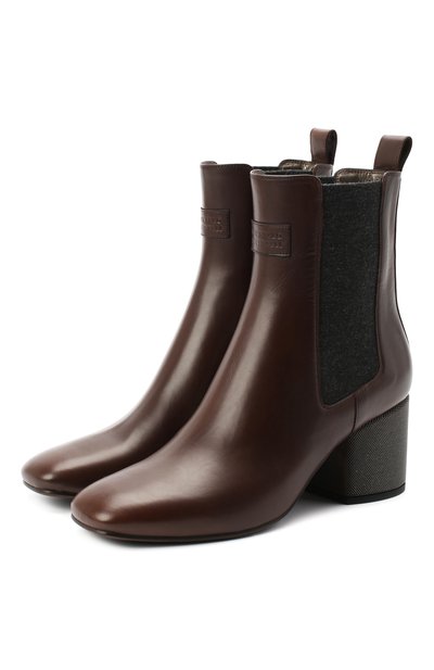 Кожаные ботильоны BRUNELLO CUCINELLI, арт. MZPRC1857P, фото 1