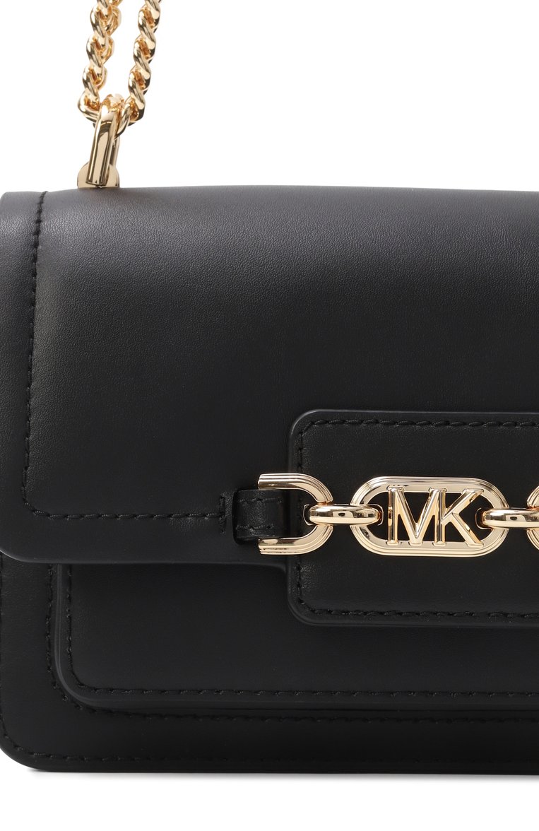Женская сумка heather MICHAEL MICHAEL KORS черного цвета, арт. 32S2G7HC0L | Фото 3 (Ремень/цепочка: На ремешке; Размер: mini; Материал: Натуральная кожа; Автоматизация ТО: Проставлено; Автоматизация состава: Проставлено)