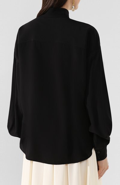 Шелковая рубашка GIVENCHY черного цвета по цене 99500 руб., арт. BW60MF12NU, фото 4 Шелковая рубашка GIVENCHY, арт. BW60MF12NU, фото 4