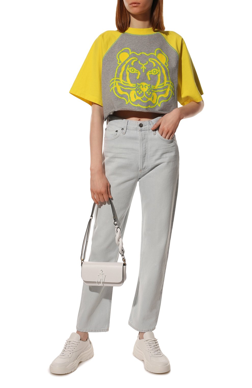 Хлопковая футболка KENZO желтого цвета по цене 12450 руб., арт. FC52TS6784SA, фото 2 Хлопковая футболка KENZO, арт. FC52TS6784SA, фото 2