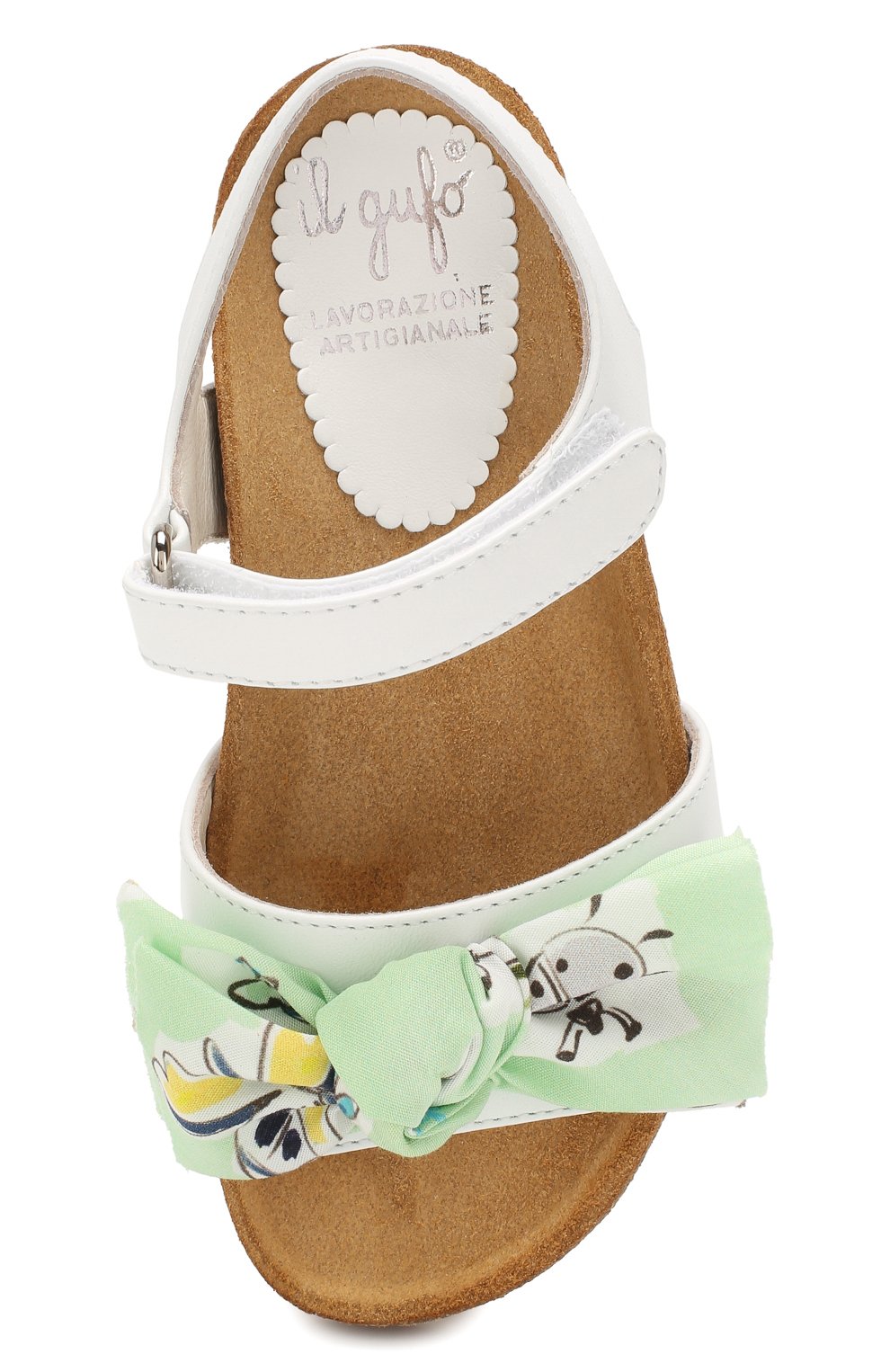 Кожаные босоножки IL GUFO зеленого цвета по цене 20750 руб., арт. G535/VITELL0 NAPPAC0/27-30, фото 4 Кожаные босоножки IL GUFO, арт. G535/VITELL0 NAPPAC0/27-30, фото 4