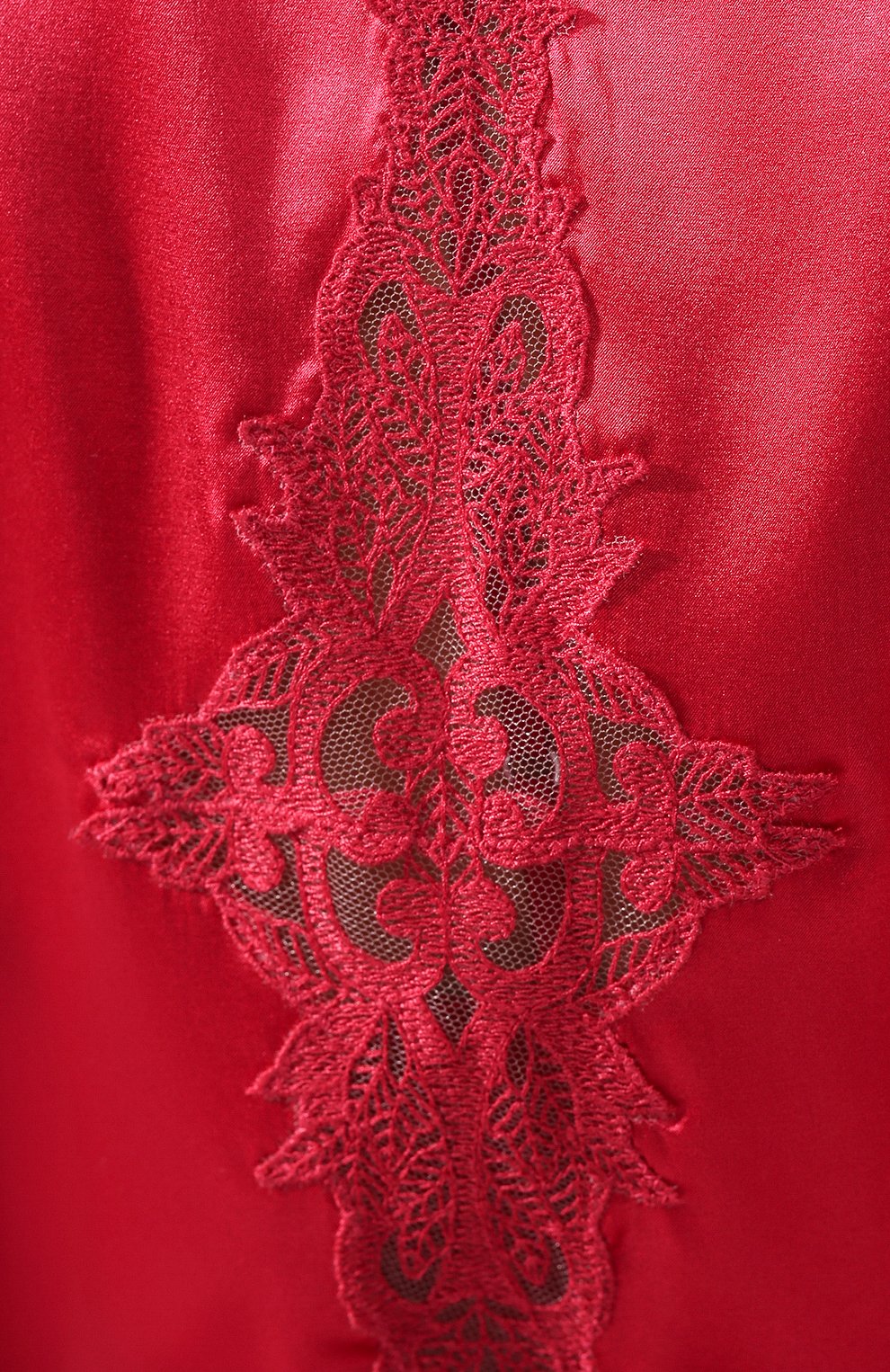 Шелковый халат FLEUR OF ENGLAND красного цвета по цене 37150 руб., арт. FT1448, фото 5 Шелковый халат FLEUR OF ENGLAND, арт. FT1448, фото 5