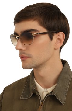 Женские солнцезащитные очки RAY-BAN коричневого цвета, арт. 3702-900951 | Фото 3 (Кросс-КТ: С/з-унисекс; Региональные ограничения белый список (Axapta Mercury): Не проставлено; Нос: Не проставлено; Тип очков: С/з; Материал: Металл; Оптика Гендер: оптика-унисекс; Очки форма: Прямоугольные)