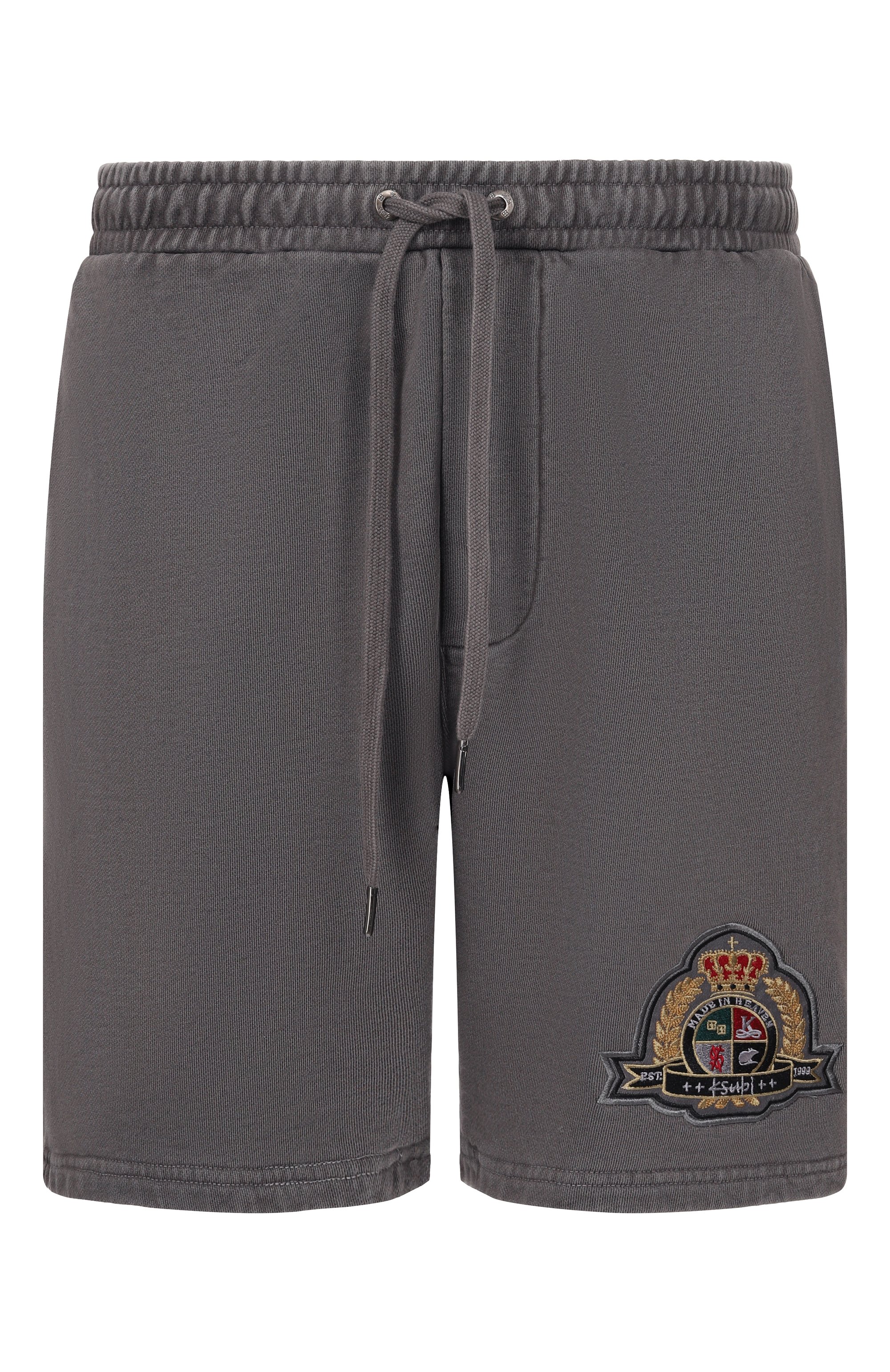 Хлопковые шорты KSUBI темно-серого цвета по цене 24300 руб., арт. MPS26WA012, фото 1 Хлопковые шорты KSUBI, арт. MPS26WA012, фото 1