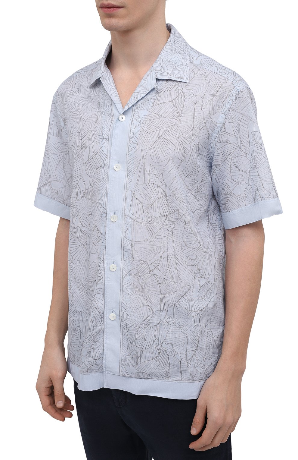 Рубашка изо льна и хлопка ZEGNA, арт. UWX39/SCP3, фото 3