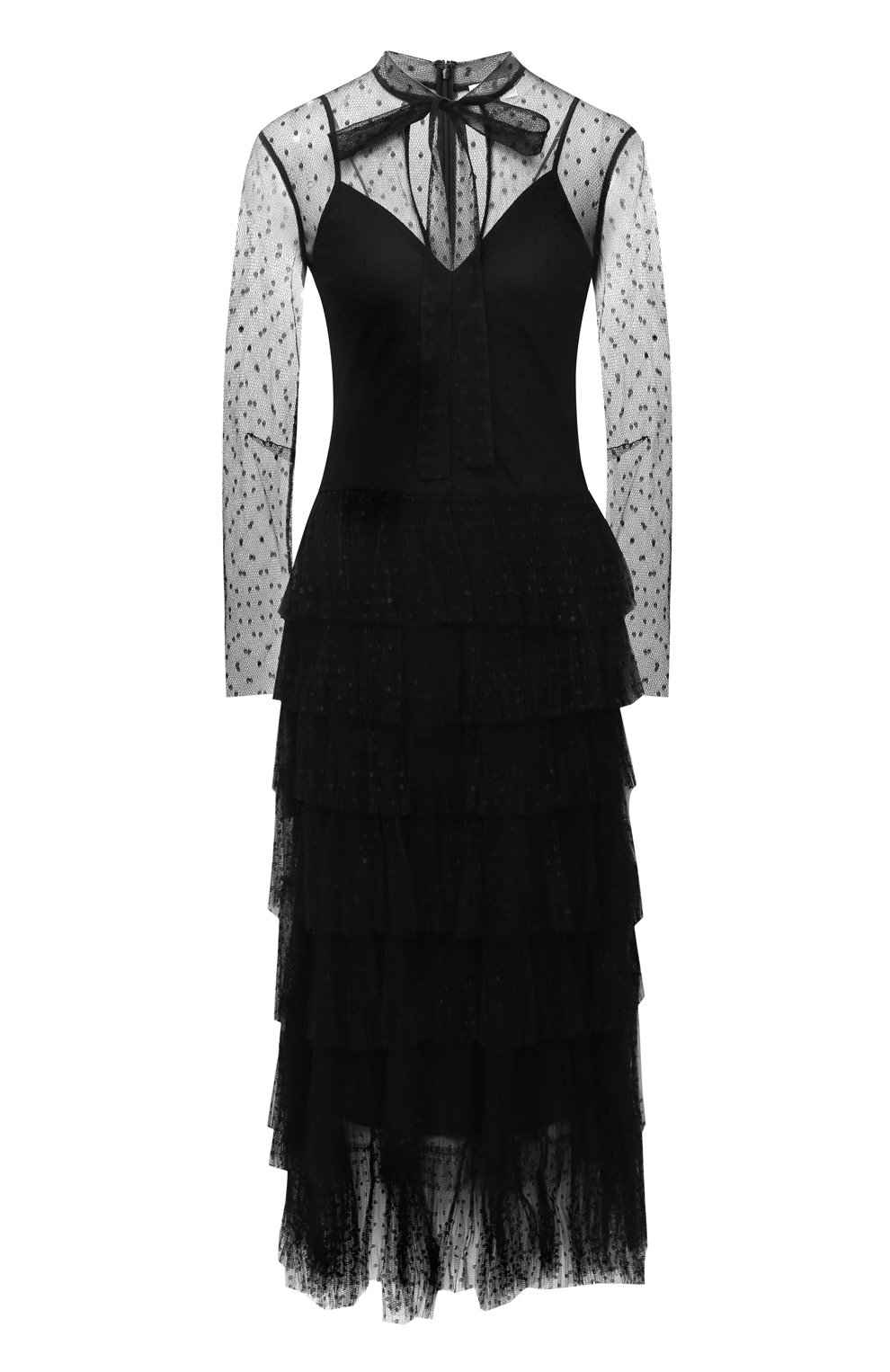 Платье REDVALENTINO темно-синего цвета по цене 192500 руб., арт. WR3VAAJ5/428, фото 1 Платье REDVALENTINO, арт. WR3VAAJ5/428, фото 1