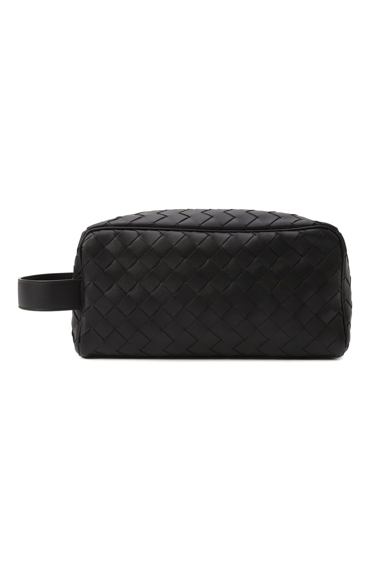 Мужской несессер BOTTEGA VENETA черного цвета, арт. 729295/VCPQ1 | Фото 1 (Размер: medium; Материал: Натуральная кожа)