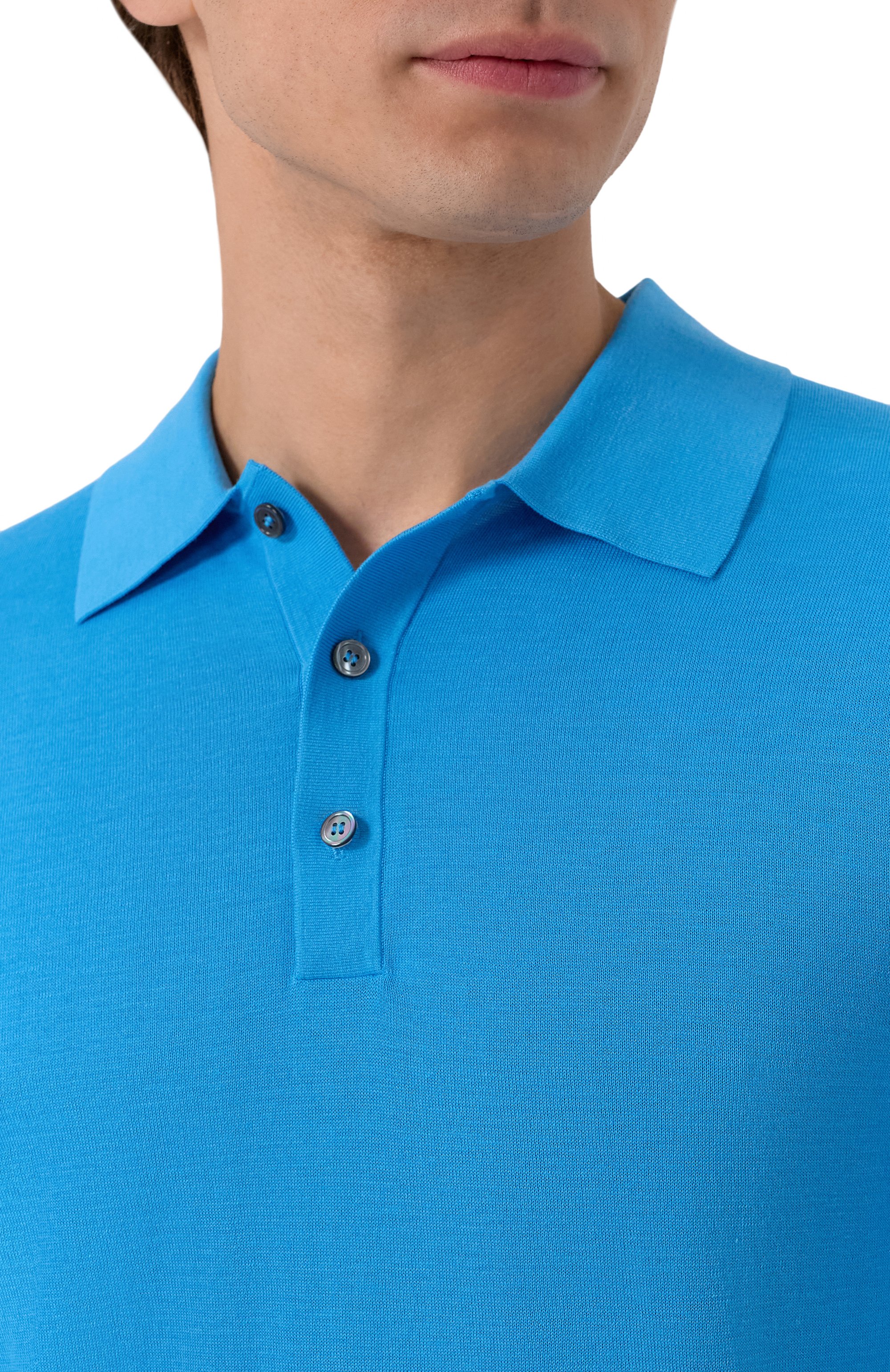 Поло из шелка и хлопка 12 STOREEZ, арт. 125371, фото 5