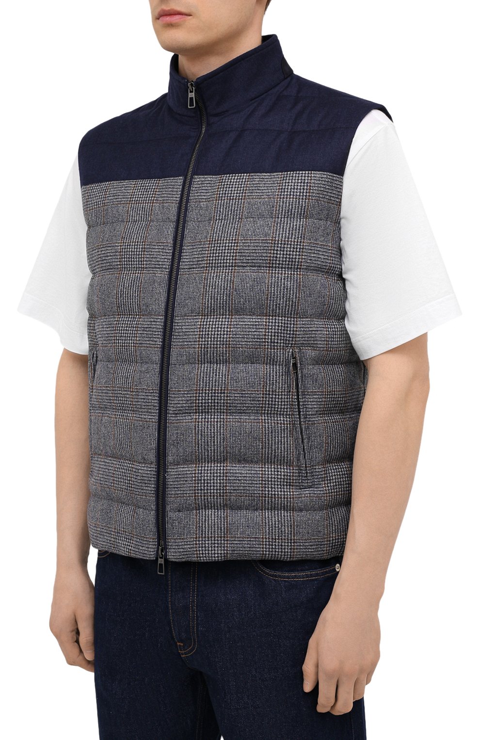 Пуховый жилет из шерс ти и шелка LORO PIANA, арт. FAL8134, фото 3