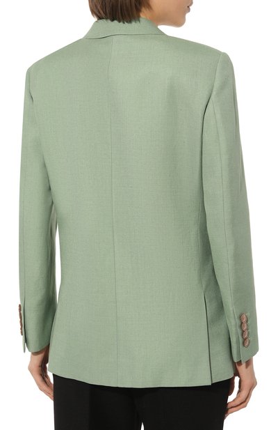Жакет из вискозы и льна GUCCI светло-зеленого цвета по цене 228000 руб., арт. 652009 ZAFHJ, фото 4 Жакет из вискозы и льна GUCCI, арт. 652009 ZAFHJ, фото 4