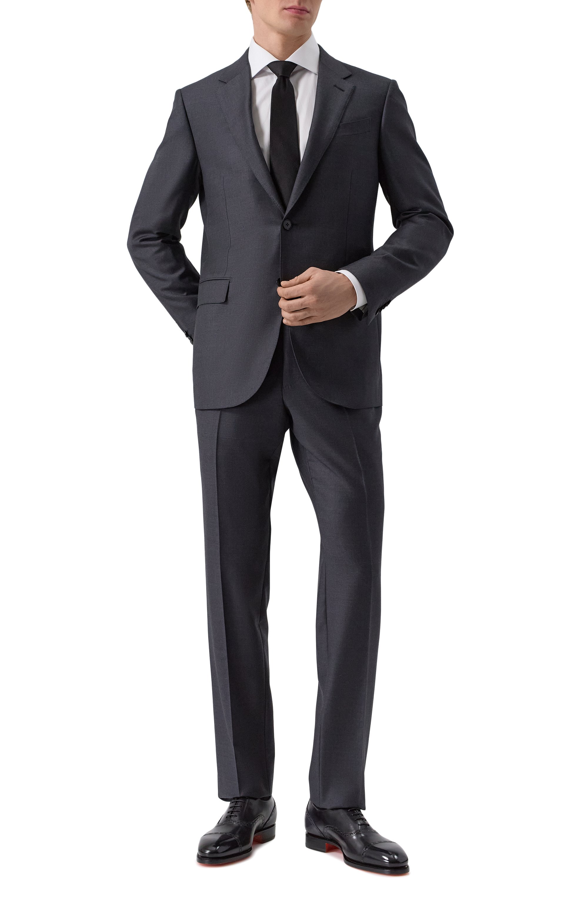 Кожаные оксфорды adrian SANTONI, арт. MCAG18885MC3HVSY, фото 2